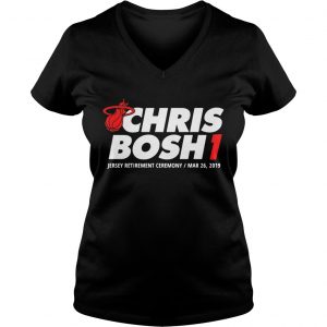 Chris Bosh Jersey Retirement Ceremony Ladies Vneck