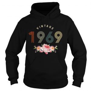 Flower retro vintage 1969 classic birthday 50 years old Hoodie