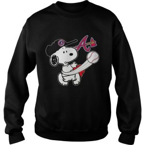 Snoopy Play Baseball TShirt For Fan Braves Team Sweatshirt
