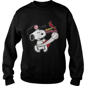 Snoopy play baseball tshirt for fan cardinalsteam Sweatshirt
