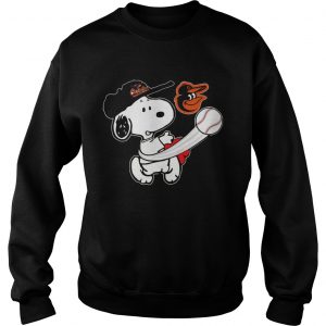 Snoopy Play Baseball TShirt For Fan Orioles Team Sweatshirt