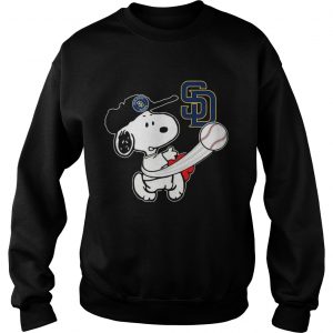 Snoopy Play Baseball TShirt For Fan Padres Team Sweatshirt