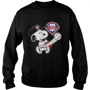 Snoopy Play Baseball TShirt For Fan Phillies Team Sweatshirt