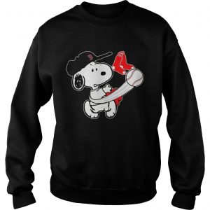 Snoopy Play Baseball TShirt For Fan Red Sox Team Sweatshirt