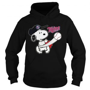 Snoopy Play Baseball TShirt For Fan Twins Team Hoodie