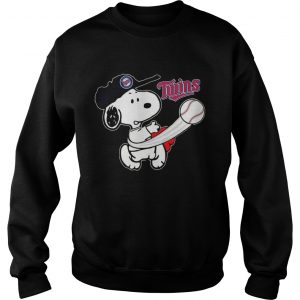 Snoopy Play Baseball TShirt For Fan Twins Team Sweatshirt