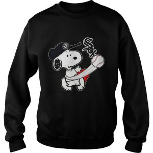 Snoopy Play Baseball TShirt For Fan White Sox Team Sweatshirt