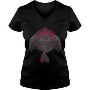 Viking toothless dragon Ladies Vneck