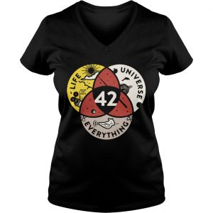 42 the answer to life universe and everything Ladies Vneck