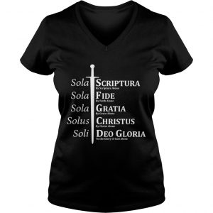 5 Solas Reformation Fide Grata ura Ladies Vneck