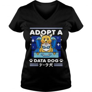 Adopt a Data Dog Ladies Vneck