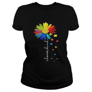 Autism Awareness Sunflower choose kind Ladies Tee