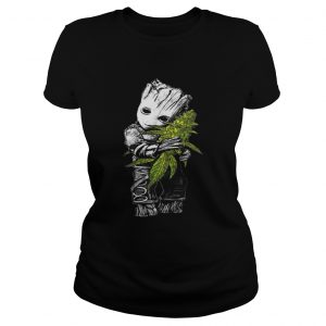Baby Groot Hugs Weed Ladies Tee