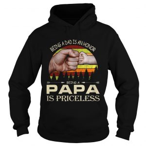 Being a dad is an honor being a papa is priceless vintage sunset Hoodie