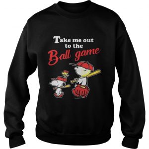 Charlie Brown Snoopy And Woodstock Take Me Out To The Ball Game Sweatshirt