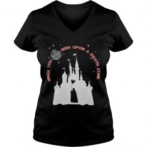 Darth Vader Mickey when you wish upon a Death Star Ladies Vneck
