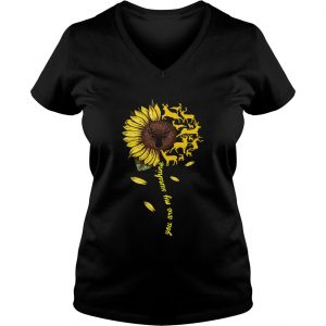 Deer sunflower you are my sunshine Ladies Vneck