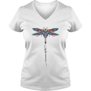 Dragonfly namaste Ladies Vneck