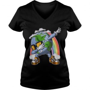 Earth dabbing lgbt Ladies Vneck