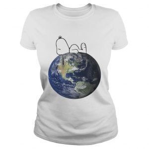 Earth Day snoopy sleep on Earth Ladies Tee