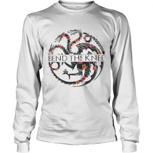 Flower Game of Thrones bend the knee longsleeve tee