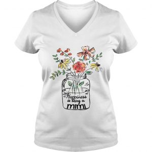 Flower happiness is being a Mimi Ladies Vneck
