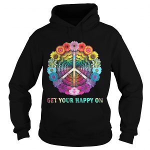 Flower hippie get your happy on Hoodie