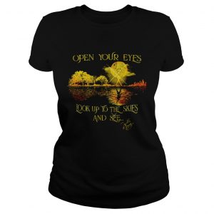 Freddie Mercury signature open your eyes look up to the skies and see Ladies Tee