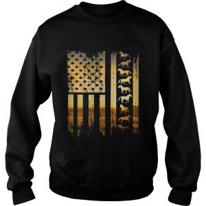 Horse flag america sunset Sweatshirt