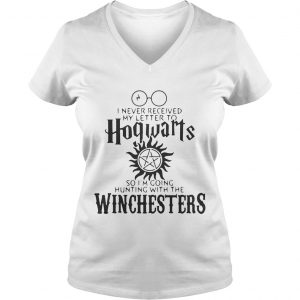 I never received my letter to Hogwarts so Im going hunting with the Winchesters Ladies Vneck
