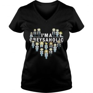 Im a greysaholic Ladies Vneck