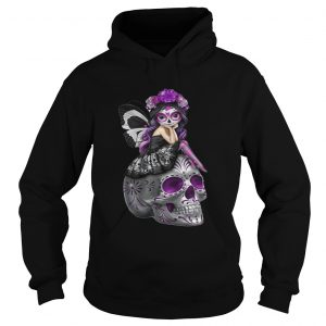 Jasmine Becket Griffith fairies atop decorative sugar skulls hoodie