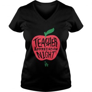LA Dodgers Teacher Appreciation Night RedForEd Ladies Vneck