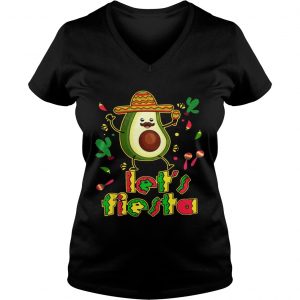 Lets Fiesta Avocado Cinco De Mayo Ladies Vneck