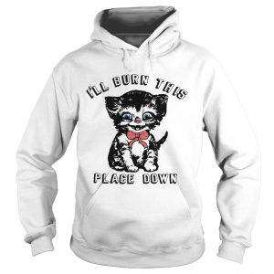 Little kitten Ill burn this place down Hoodie