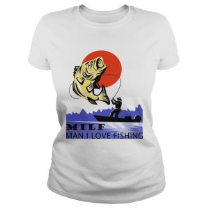 Mife Man I Love Fishing White Version Ladies Tee