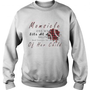 Momsicle One Who Sits As A Ballpark And Freezes For The Love Of Her Child Softball Plaid Version Sweatshirt