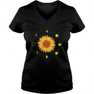 Moon phases sunflower Ladies Vneck