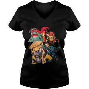 Mortal Kombat Pokemon Ladies Vneck