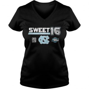 North Carolina Tar Heels 2019 NCAA Basketball Tournament March Madness Sweet 16 Ladies Vneck