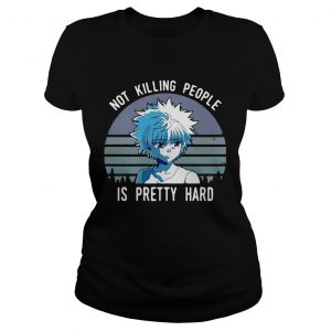 Not killing people is pretty hard vintage Ladies Tee