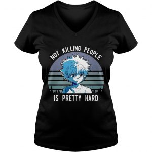 Not killing people is pretty hard vintage Ladies Vneck