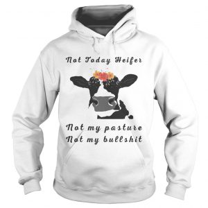 Not Today Heifer Not My Pasture Not My Bullshit Flower Version2 Hoodie