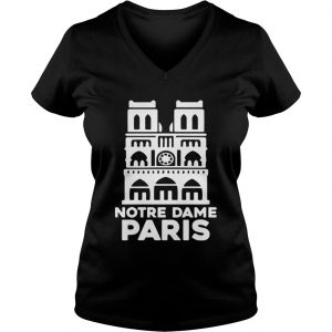 Notre Dame Paris Church France Pray For Paris Ladies Vneck