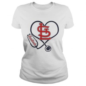 Nurse loves Arizona Cardinals Stethoscope Ladies Tee