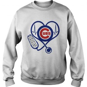 Nurse loves Chicago Cubs stethoscope Sweatshirt