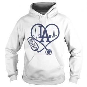 Nurse loves Los Angeles Dodgers stethoscope Hoodie