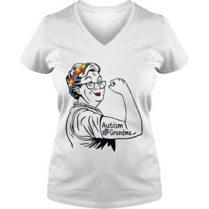 Official Autism grandma Ladies Vneck