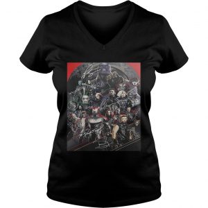 Official Marvel Avengers endgame poster character signature Ladies Vneck