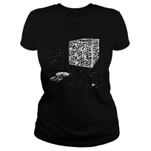 Official we are the borg resistance is futile space qr code men Ladies Tee